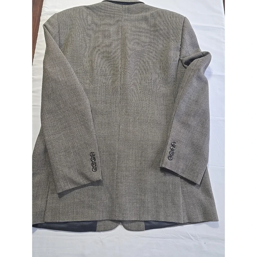 PRONTO UOMO Beige Jacquard WOOL SPORT COAT 42R blazer suit jacket ITALY
